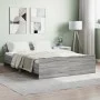 Estructura de cama con cabecero piecero gris Sonoma 135x190 cm de , Camas y somieres - Ref: Foro24-3203794, Precio: 149,42 €,...