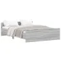 Estructura de cama con cabecero piecero gris Sonoma 135x190 cm de , Camas y somieres - Ref: Foro24-3203794, Precio: 149,42 €,...