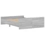 Estructura de cama con cabecero piecero gris Sonoma 135x190 cm de , Camas y somieres - Ref: Foro24-3203794, Precio: 149,42 €,...
