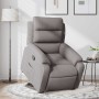 Sillón reclinable elevable tela gris taupe en Sillones | Comprar online en Foru.es