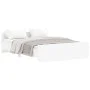 Estructura de cama con cabecero piecero blanco 135x190 cm de , Camas y somieres - Ref: Foro24-3203789, Precio: 114,35 €, Desc...