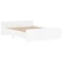 Estructura de cama con cabecero piecero blanco 135x190 cm de , Camas y somieres - Ref: Foro24-3203789, Precio: 114,35 €, Desc...