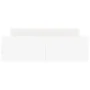 Estructura de cama con cabecero piecero blanco 135x190 cm de , Camas y somieres - Ref: Foro24-3203789, Precio: 114,35 €, Desc...