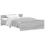 Sonoma gray bed frame with headboard and footboard 120x190 cm by , Beds and slatted bases - Ref: Foro24-3203780, Price: 148,0...