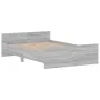 Sonoma gray bed frame with headboard and footboard 120x190 cm by , Beds and slatted bases - Ref: Foro24-3203780, Price: 148,0...