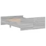 Sonoma gray bed frame with headboard and footboard 120x190 cm by , Beds and slatted bases - Ref: Foro24-3203780, Price: 148,0...