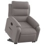 Sillón reclinable elevable tela gris taupe en Sillones | Comprar online en Foru.es