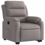 Sillón reclinable elevable tela gris taupe en Sillones | Comprar online en Foru.es