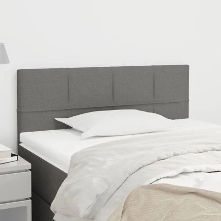Kopfteil aus dunkelgrauem Stoff, 90 x 5 x 78/88 cm von , Kopf- und Fußteile - Ref: Foro24-346019, Preis: 38,57 €, Rabatt: %