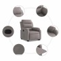 Sillón reclinable elevable tela gris taupe en Sillones | Comprar online en Foru.es