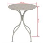 Mesa y sillas bistró de jardín 3 piezas acero gris de vidaXL, Conjuntos de jardín - Ref: Foro24-43154, Precio: 234,80 €, Desc...