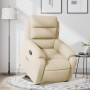Sillón reclinable elevable de tela color crema en Sillones | Comprar online en Foru.es