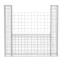 Cesta en forma de U muro de gaviones galvanizado 160x20x150 cm de vidaXL, Paneles de vallas - Ref: Foro24-142545, Precio: 84,...