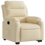 Sillón reclinable elevable de tela color crema en Sillones | Comprar online en Foru.es