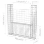 Cesta en forma de U muro de gaviones galvanizado 160x20x150 cm de vidaXL, Paneles de vallas - Ref: Foro24-142545, Precio: 82,...