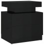 Mesita de noche madera de ingeniería negro brillo 45x35x52 cm de vidaXL, Mesitas de noche - Ref: Foro24-326856, Precio: 102,0...