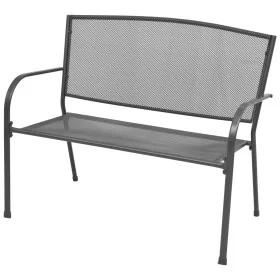 Banco de jardín de acero y malla gris antracita 108 cm de vidaXL, Bancos de jardín - Ref: Foro24-42732, Precio: 114,95 €, Des...