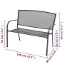 Banco de jardín de acero y malla gris antracita 108 cm de vidaXL, Bancos de jardín - Ref: Foro24-42732, Precio: 114,95 €, Des...