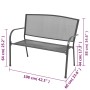 Banco de jardín de acero y malla gris antracita 108 cm de vidaXL, Bancos de jardín - Ref: Foro24-42732, Precio: 116,99 €, Des...