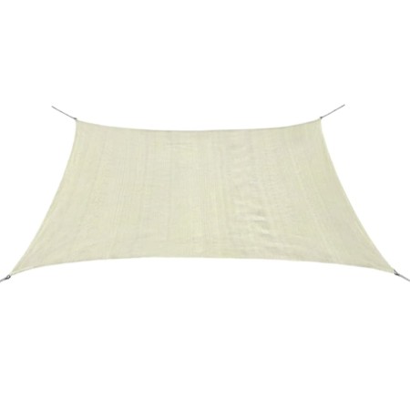 Toldo de vela cuadrado HDPE 2x2 m crema de vidaXL, Sombrillas - Ref: Foro24-43013, Precio: 26,91 €, Descuento: %