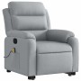 Sillón de masaje reclinable de pie de tela gris claro en Sillones | Comprar online en Foru.es