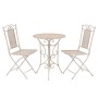 Mesa y sillas bistró de jardín 3 piezas acero blanco de vidaXL, Conjuntos de jardín - Ref: Foro24-43149, Precio: 234,43 €, De...