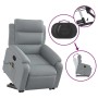 Sillón de masaje reclinable de pie de tela gris claro en Sillones | Comprar online en Foru.es
