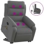 Silla de masaje reclinable de pie de tela gris oscuro en Sillones | Comprar online en Foru.es