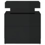 Mesita de noche madera de ingeniería negro brillo 45x35x52 cm de vidaXL, Mesitas de noche - Ref: Foro24-326856, Precio: 102,0...