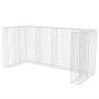 Gaviones para ocultar triple contenedor 250x100x120 cm de vidaXL, Soportes para contenedores de residuos - Ref: Foro24-142560...