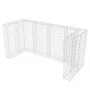 Gaviones para ocultar triple contenedor 250x100x120 cm de vidaXL, Soportes para contenedores de residuos - Ref: Foro24-142560...