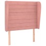 Cabecero con orejas de terciopelo rosa 93x23x118/128 cm de , Cabeceros y pies de cama - Ref: Foro24-3118137, Precio: 76,88 €,...