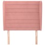Cabecero con orejas de terciopelo rosa 93x23x118/128 cm de , Cabeceros y pies de cama - Ref: Foro24-3118137, Precio: 76,88 €,...