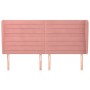 Cabecero con orejas de terciopelo rosa 183x23x118/128 cm de , Cabeceros y pies de cama - Ref: Foro24-3118161, Precio: 125,20 ...