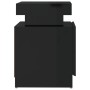 Mesita de noche madera de ingeniería negro brillo 45x35x52 cm de vidaXL, Mesitas de noche - Ref: Foro24-326856, Precio: 102,0...