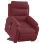Sillón reclinable de masaje elevable tela rojo tinto en Sillones | Comprar online en Foru.es