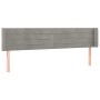 Cabecero de terciopelo gris claro 183x16x78/88 cm de , Cabeceros y pies de cama - Ref: Foro24-3118968, Precio: 57,37 €, Descu...