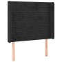 Cabecero con orejas de terciopelo negro 93x16x118/128 cm de , Cabeceros y pies de cama - Ref: Foro24-3119758, Precio: 74,23 €...