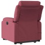 Sillón reclinable de masaje elevable tela rojo tinto en Sillones | Comprar online en Foru.es