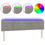 Cabecero con LED de terciopelo gris claro 180x5x78/88 cm de , Cabeceros y pies de cama - Ref: Foro24-3121812, Precio: 53,12 €...