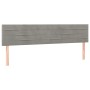 Cabecero con LED de terciopelo gris claro 180x5x78/88 cm de , Cabeceros y pies de cama - Ref: Foro24-3121812, Precio: 53,12 €...