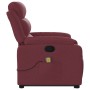 Sillón reclinable de masaje elevable tela rojo tinto en Sillones | Comprar online en Foru.es