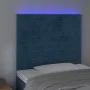 Kopfteil mit LED-Beleuchtung, dunkelblauer Samt, 90 x 5 x 118/128 cm von , Kopf- und Fußteile - Ref: Foro24-3122604, Preis: 6...