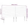 Kopfteil mit LED-Leuchten, dunkelgrauer Samt, 180 x 5 x 118/128 cm von , Kopf- und Fußteile - Ref: Foro24-3122625, Preis: 92,...