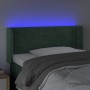 Cabecero con LED de terciopelo verde oscuro 93x16x78/88 cm de , Cabeceros y pies de cama - Ref: Foro24-3123415, Precio: 57,80...
