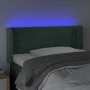 Dark green velvet headboard with LED 93x16x78/88 cm by , Headboards and footboards - Ref: Foro24-3123415, Price: 61,21 €, Dis...