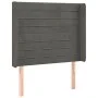 Dark gray velvet headboard with LED 93x16x118/128 cm by , Headboards and footboards - Ref: Foro24-3124225, Price: 66,74 €, Di...