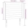Dark gray velvet headboard with LED 93x16x118/128 cm by , Headboards and footboards - Ref: Foro24-3124225, Price: 66,74 €, Di...