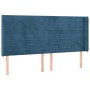 Cabecero con LED de terciopelo azul oscuro 183x16x118/128 cm de , Cabeceros y pies de cama - Ref: Foro24-3124252, Precio: 128...