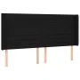 Kopfteil aus schwarzem Stoff mit LED 203x16x118/128 cm von , Kopf- und Fußteile - Ref: Foro24-3124212, Preis: 116,55 €, Rabat...